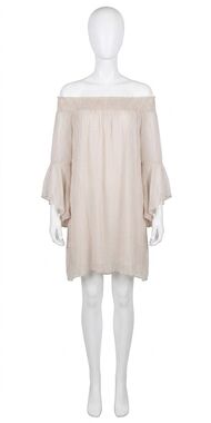 NEW GIGI MODA benedetta long sleeve mini dress in cream